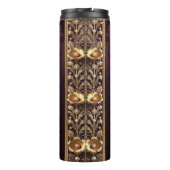 Goldenes Blumenornament Thermosbecher (Rückseite)