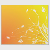 Goldenes Blumenpapier Geschenkpapier (Flach)