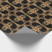 Goldenes Blumenverpackungspapier Geschenkpapier (Ecke)