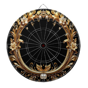 Goldenes Blumenverziertes Dartboard Dartscheibe