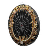 Goldenes Blumenverziertes Dartboard Dartscheibe (Vorderseite rechts)