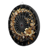 Goldenes Blumenverziertes Dartboard Dartscheibe (Vorderseite rechts)