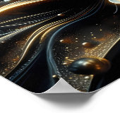 Goldenes Blut in den Tiefen des Lichts Poster (Ecke)