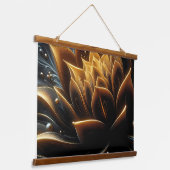Goldenes Blut in den Tiefen des Lichts Wandteppich Mit Holzrahmen (Gewinkelt)