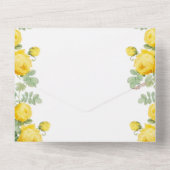 Goldenes Blut: strahlend Gelbes Rose All In One Einladung (Rückseite)