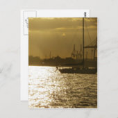 Goldenes Bootlight Postkarte (Vorne/Hinten)