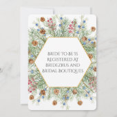 Goldenes Brautparty für Weihnachtsschreath Einladung (Rückseite)