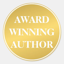 Goldenes Buch mit dem Preis für Unternehmen Runder Aufkleber