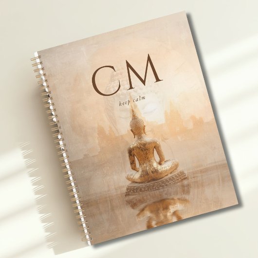 Goldenes Buddha-Monogramm Planer