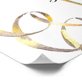 Goldenes Champagner-Party Begrüßung Poster (Ecke)