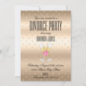 Goldenes Champagner-Party Einladung (Vorderseite)