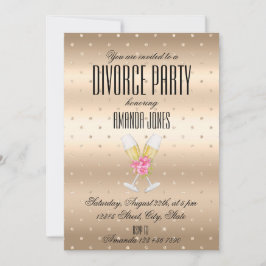 Goldenes Champagner-Party Einladung