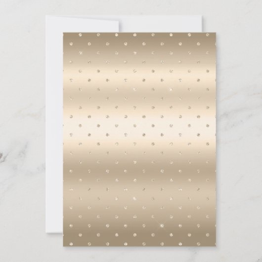 Goldenes Champagner-Party Einladung (Rückseite)