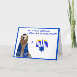 Goldenes Chanukka-Glühen Feiertagskarte