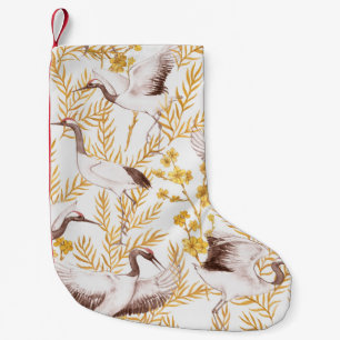Goldenes chinesisches Stil, Wasserfarbe Sakura-Mus Kleiner Weihnachtsstrumpf