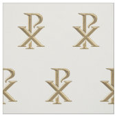 Goldenes Chirho-Symbol-Gewebe Stoff (Muster)