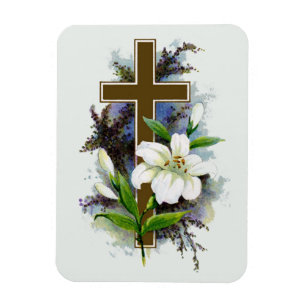 Goldenes christliches Kreuz Magnet