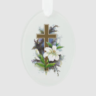 Goldenes christliches Kreuz Ornament