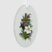 Goldenes christliches Kreuz Ornament (Vorderseite)