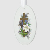 Goldenes christliches Kreuz Ornament (Vorderseite)