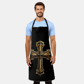 Goldenes Christus-Kreuz 2 Schürze (Getragen)