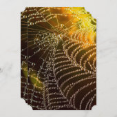 Goldenes Cobweb-Halloween-Einladung Einladung (Vorne/Hinten)