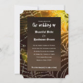 Goldenes Cobweb-Halloween-Einladung Einladung (Rückseite)