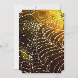 Goldenes Cobweb-Halloween-Einladung Einladung