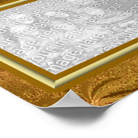 Goldenes Collage 1002 Poster (Ecke)