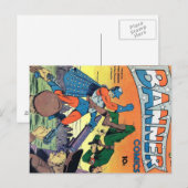 Goldenes Comic Kunst - Banner Comicen Postkarte (Vorne/Hinten)