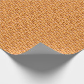 Goldenes Croissant, Bäckerei nahtlos Muster. Geschenkpapier (Ecke)