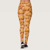 Goldenes Croissant, Bäckerei nahtlos Muster. Leggings (Rückseite)