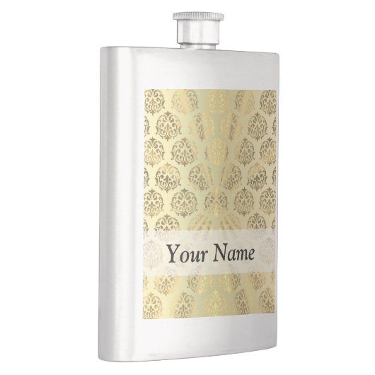 Goldenes Damastmuster Flachmann (Rechts)