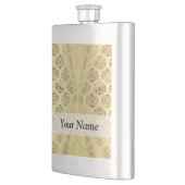 Goldenes Damastmuster Flachmann (Links)