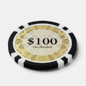 Goldenes Damastmuster Pokerchips (Einzeln)