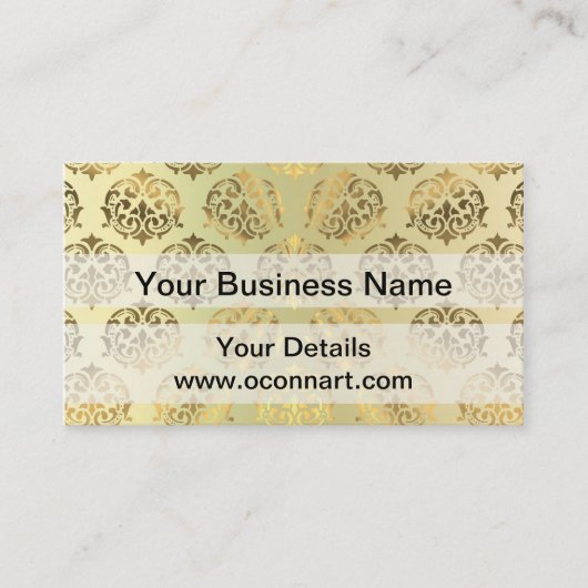 Goldenes Damastmuster Visitenkarte (Vorderseite)