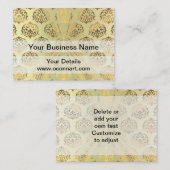 Goldenes Damastmuster Visitenkarte (Vorne/Hinten)