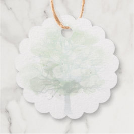 goldenes Dankeschön mit miessiger grüner Eiche Geschenkanhänger