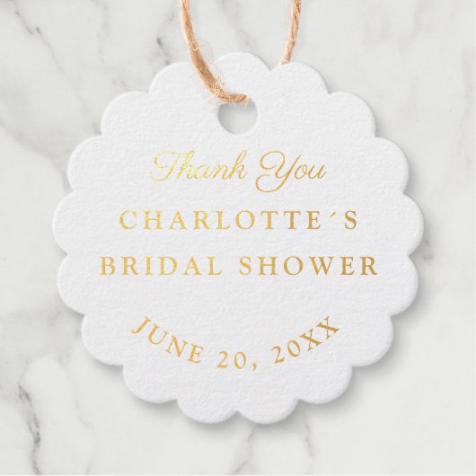 goldenes Dankeschön mit miessiger grüner Eiche Geschenkanhänger (Vorderseite)