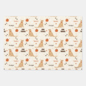 Goldenes Dankeschön Set von 3 Geschenkwrap Geschenkpapier Set (Vorderseite)