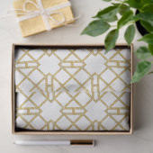 Goldenes Déco Chinesisches Chippendale Entdeckungs Seidenpapier (Geschenk)