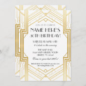 Goldenes Déco der 1920er Jahre lädt Gatsby-Party e Einladung (Vorne/Hinten)