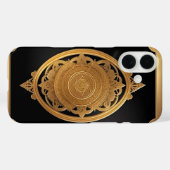 Goldenes Dekorationsmuster mit viel Rose Case-Mate iPhone Hülle (Rückseite (Horizontal))