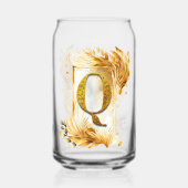 Goldenes dekoratives Monogramm Q Dosenglas (Rückseite)
