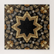Goldenes Dekoratives Puzzle