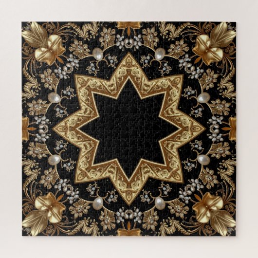 Goldenes Dekoratives Puzzle (Vertikal)