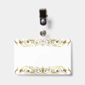 Goldenes Design Ausweis (Vorderseite mit Clip)