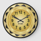 Goldenes Design Große Wanduhr (Vorderseite)