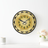 Goldenes Design Große Wanduhr (Zuhause)