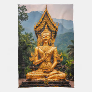 Goldenes Dhamma in den nördlichen Hügeln Geschirrtuch